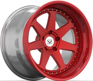 Czerwone światło wklęsłe kute felgi 3 sztuki