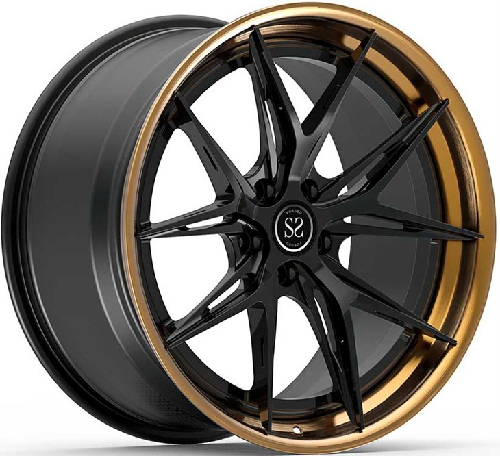 Niestandardowe 3-częściowe felgi 19X8,5 i 19x9,5 z polerowanego brązu i satynowej czerni dla Benz
