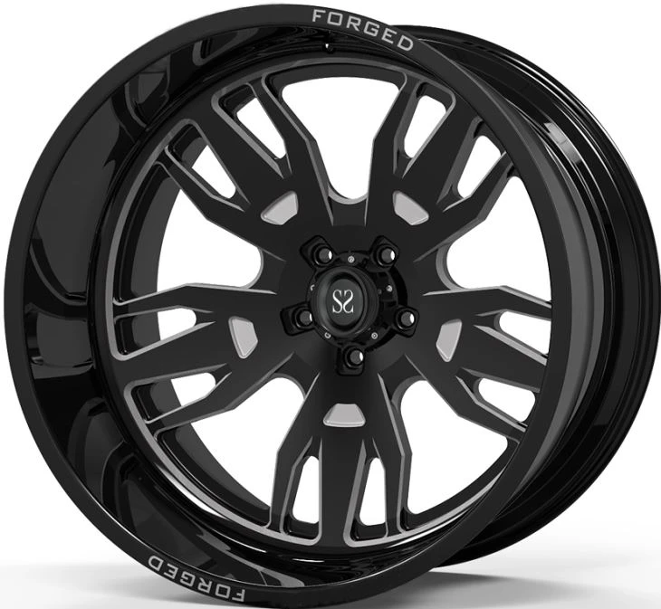 24x14 Gloss Black Wrangler 5x127 Niestandardowe wykończenia
