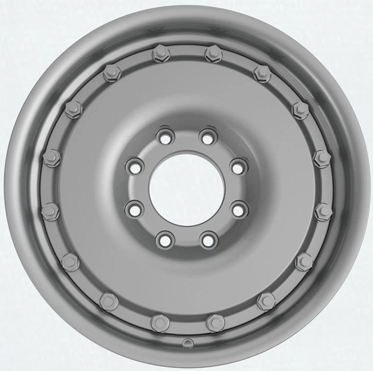 19.5x8.25 2- Piece Forged Alloy Armoured Wheels For Army / 2 Piece Amoured Vehicle Wheels For Military