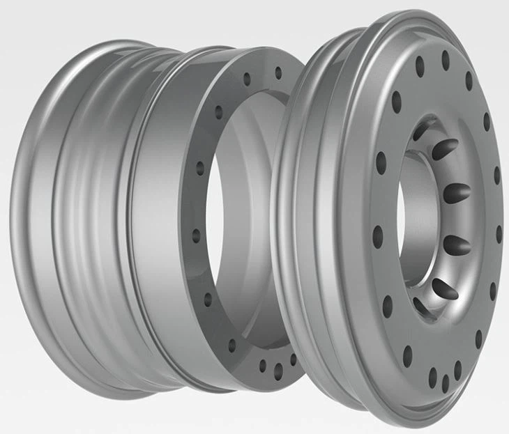 19.5x8.25 2- Piece Forged Alloy Armoured Wheels For Army / 2 Piece Amoured Vehicle Wheels For Military