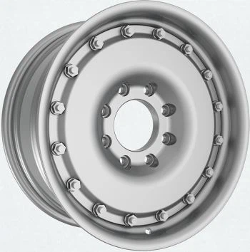 Srebrny  8. 0 Jx 18  Cal  20  Cal  8 x 165. 1  Heavy Duty  1800 kg  2  Piece Bolted Military Army Truck Forged Wheel Rim