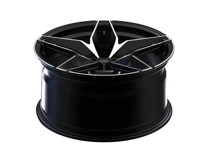 For Alfa Romeo Black Machine Face 21inch Monoblock 1 Piece Forged Wheels Rims